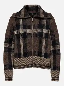 Only ONLMAROON LS ZIP COLL Cardigan Braun