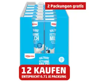 MILPRIMA Haltbare fettarme Milch*