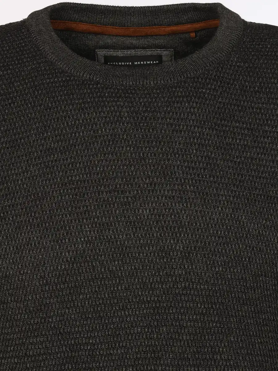 Bild 3 von Herren Pullover in Waffelstruktur Grau
