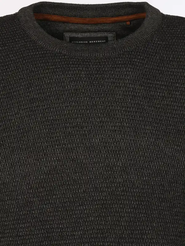 Bild 3 von Herren Pullover in Waffelstruktur Grau