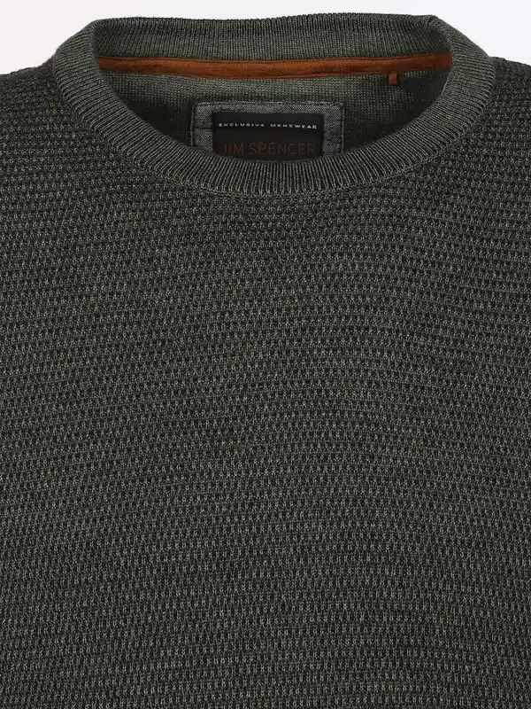 Bild 3 von Herren Pullover in Waffelstruktur Oliv