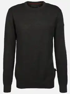Herren Pullover in Waffelstruktur Grau