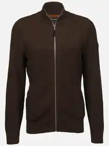 Herren Strickcardigan mit Reißverschluss Braun