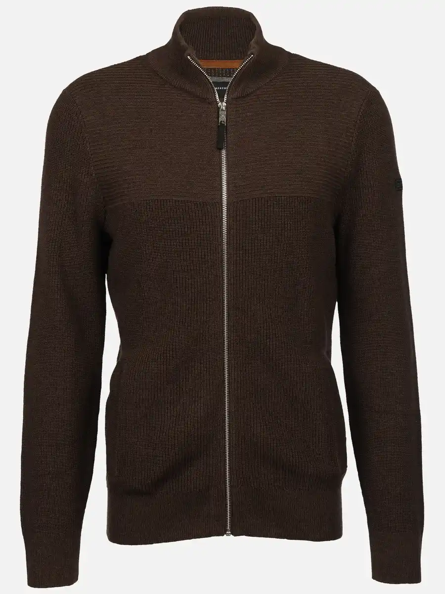 Bild 1 von Herren Strickcardigan mit Reißverschluss Braun