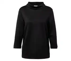 Sweatshirt mit Stehkragen, schwarz