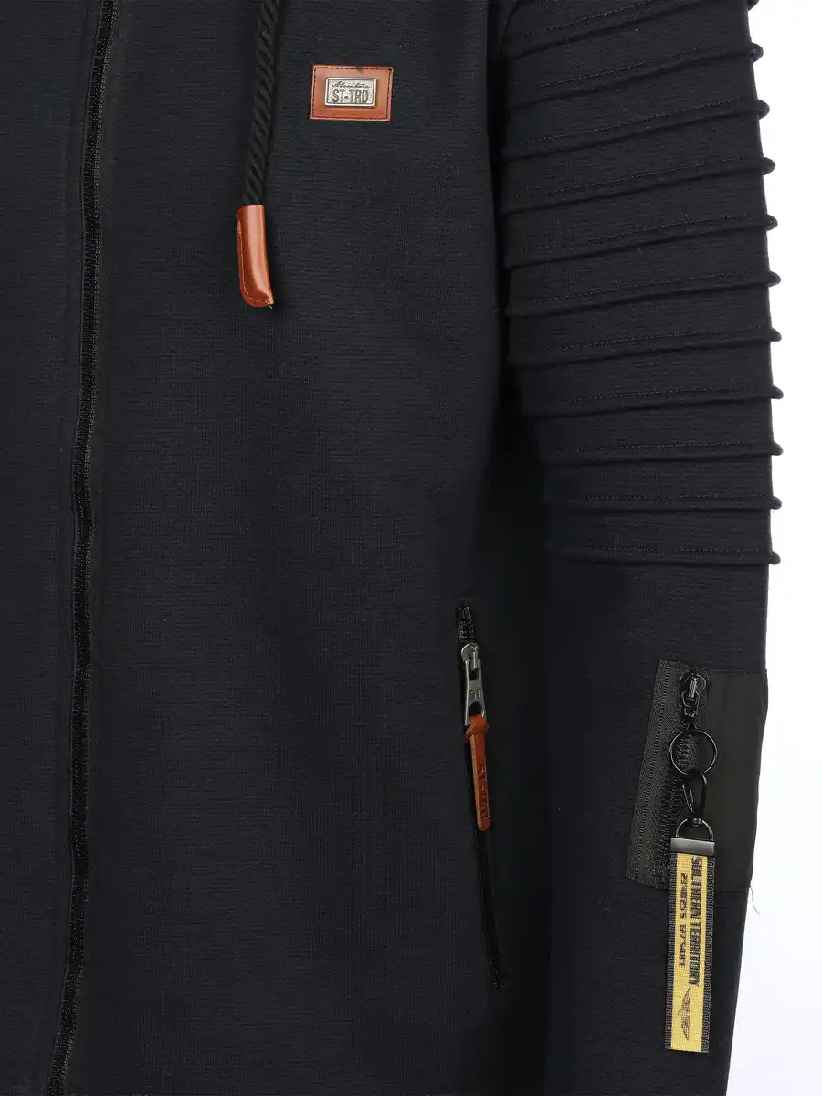 Bild 3 von Herren Bikersweatjacke mit Kapuze Blau
