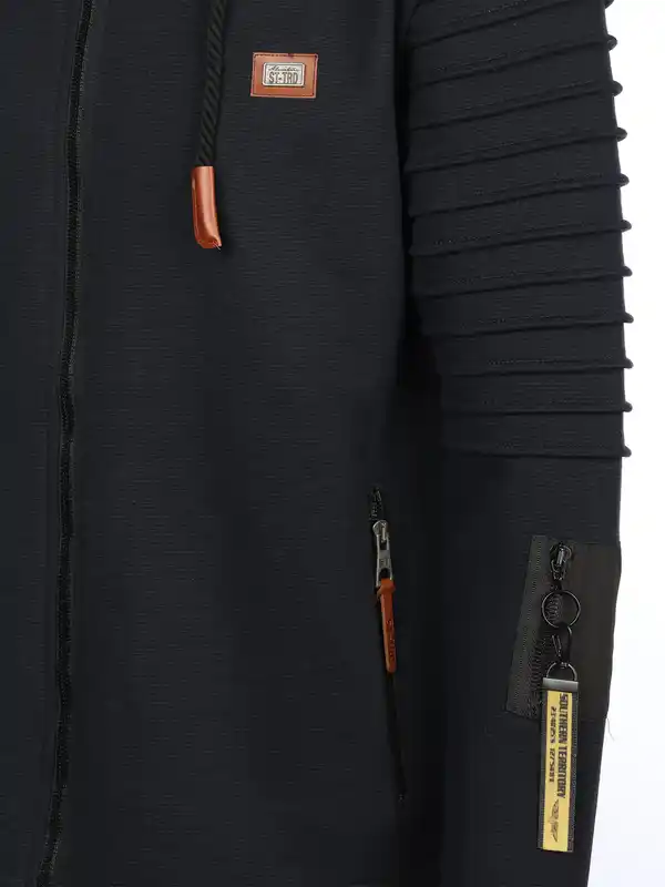 Bild 3 von Herren Bikersweatjacke mit Kapuze Blau