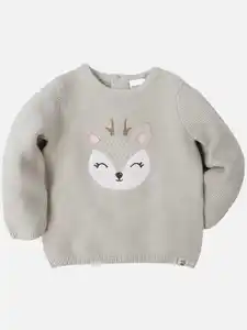 Baby Mädchen Pulli mit Frontprint Beige