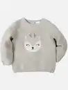 Bild 1 von Baby Mädchen Pulli mit Frontprint Beige