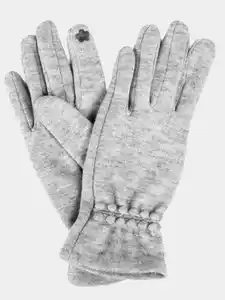 Damen Strick-Handschuhe Grau