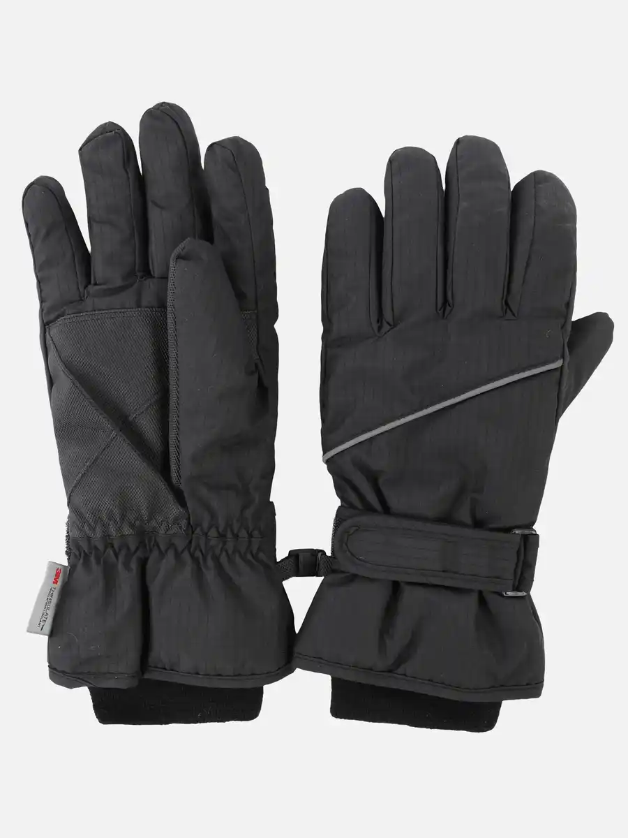Bild 2 von Herren Skihandschuh mit Bündchen Schwarz