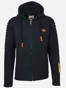 Herren Bikersweatjacke mit Kapuze Blau