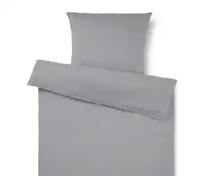 Flanell-Bettwäsche, grau, Normalgröße