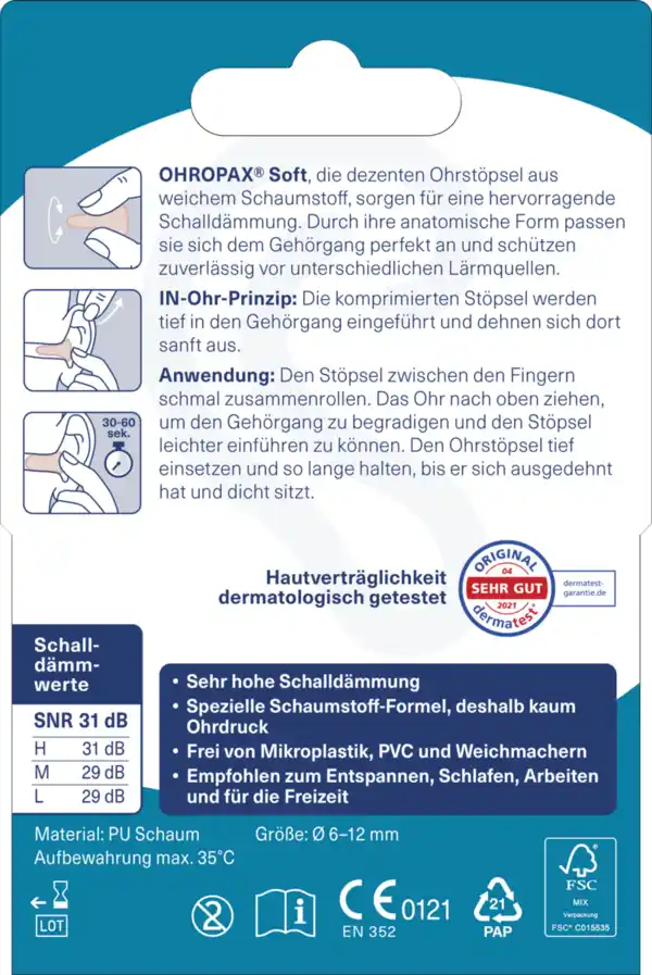 Bild 2 von Ohropax Schaumstoffstöpsel SOFT