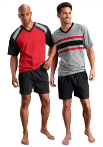 le jogger® Shorty (Packung, 4 tlg., 2 Stück) mit kontrastfarbigen Einsätzen