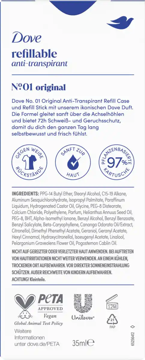 Bild 2 von Dove Refill Starter Anti-Transpirant No. 1 Original