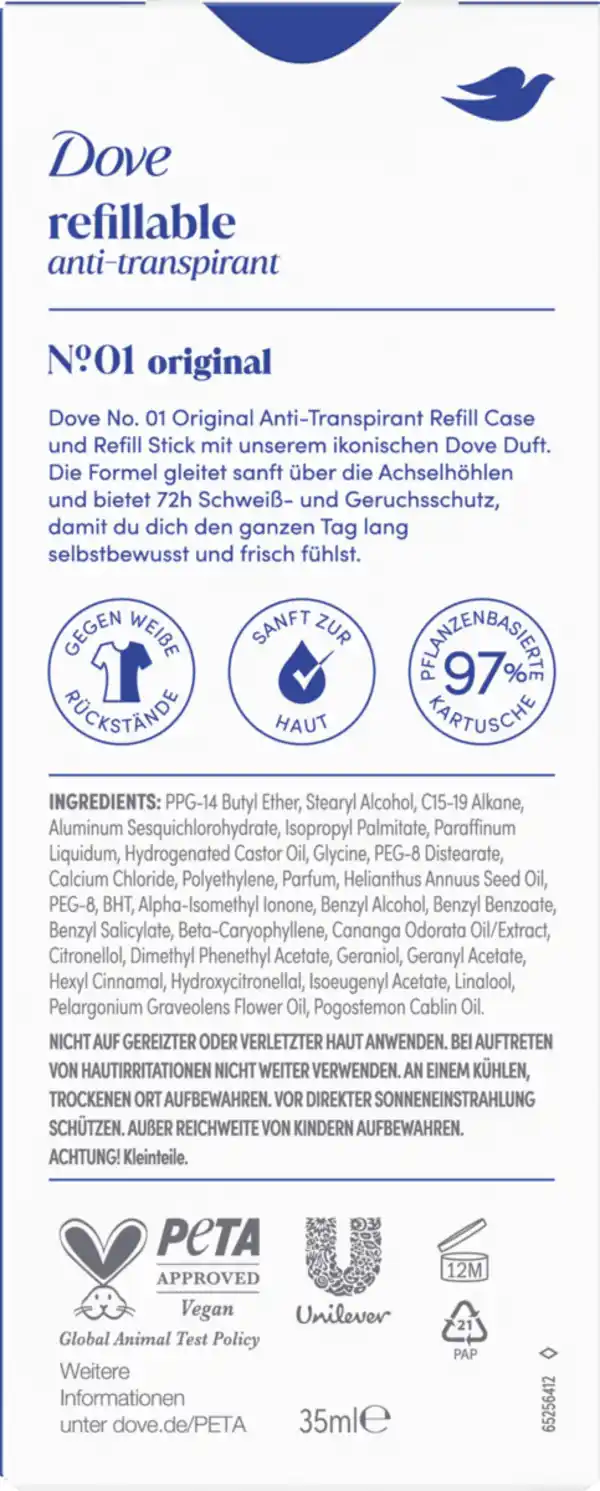 Bild 2 von Dove Refill Starter Anti-Transpirant No. 1 Original