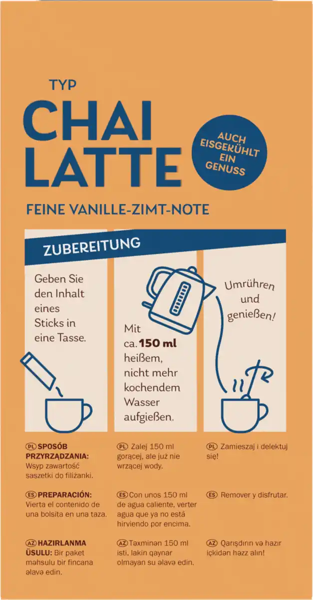 Bild 4 von Laudatio Chai Latte Milchtee-Getränk mit Vanille-Zimt-Geschmack