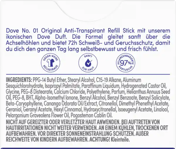 Bild 2 von Dove Refill Anti-Transpirant No. 1 Original