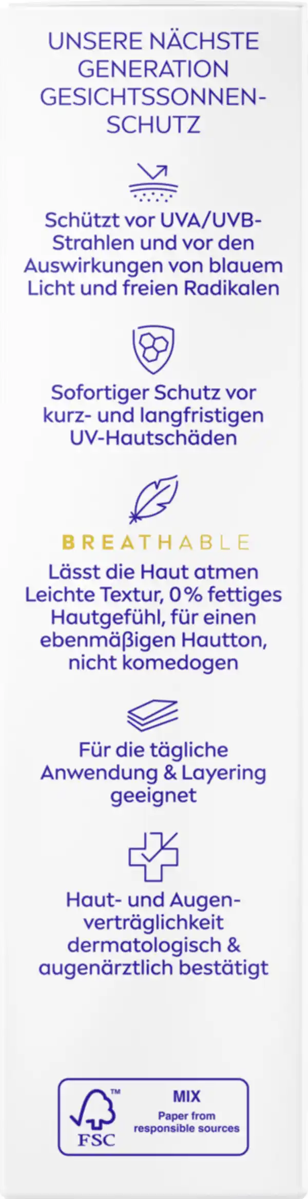 Bild 3 von NIVEA SUN Breathable UV Gesicht Mattierend Getönt Heller Hausttyp LSF50+