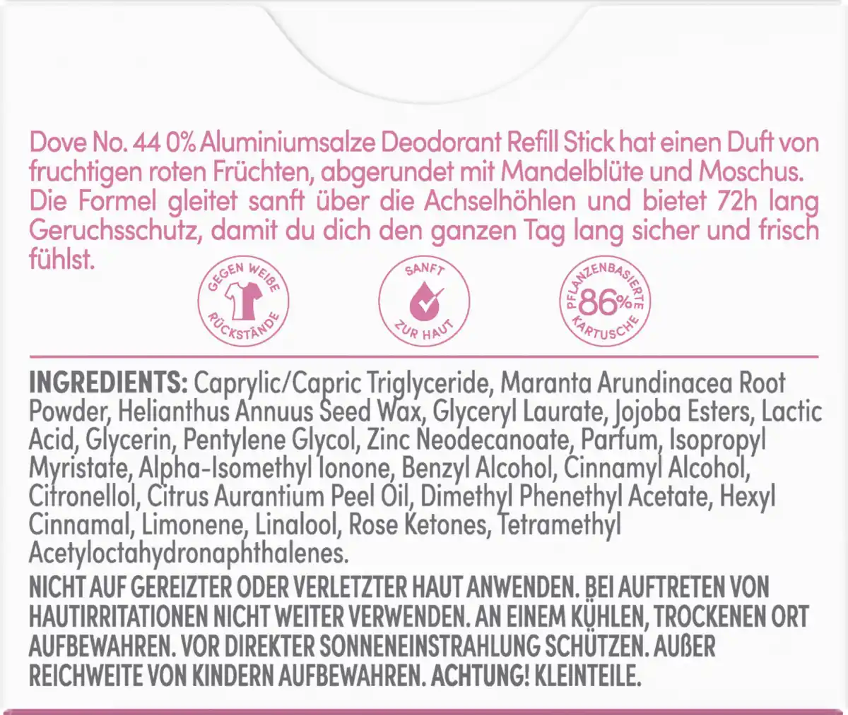 Bild 2 von Dove Refill Deodorant No. 44 Blüten & Rote Früchte Duft