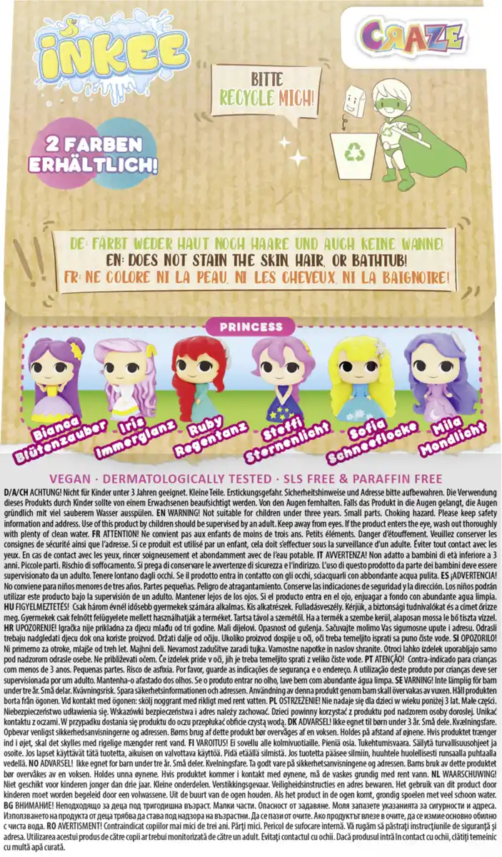 Bild 2 von CRAZE INKEE Überraschungs-Badekugel Princess