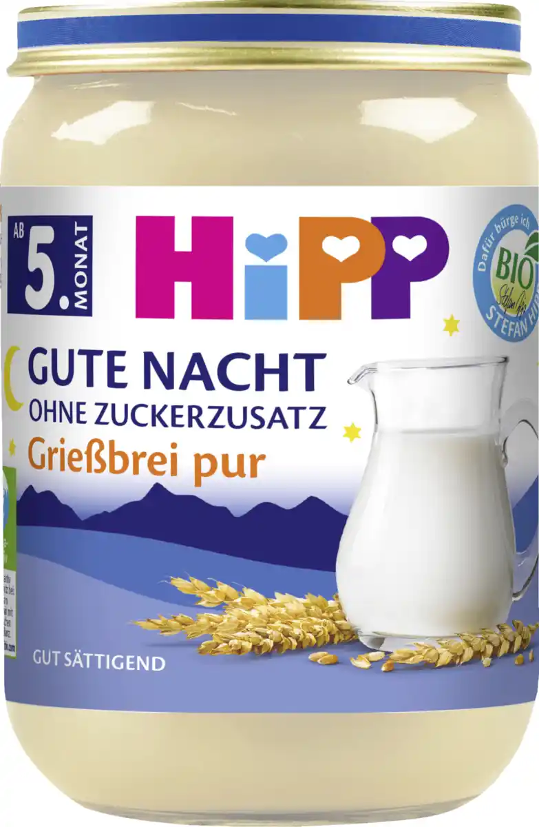 Bild 1 von HiPP Bio Gute Nacht Grießbrei pur