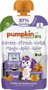 Pumpkin Organics Bio Quetschie mit Frucht-Gemüse-Püree mit Getreide & Rapsöl
