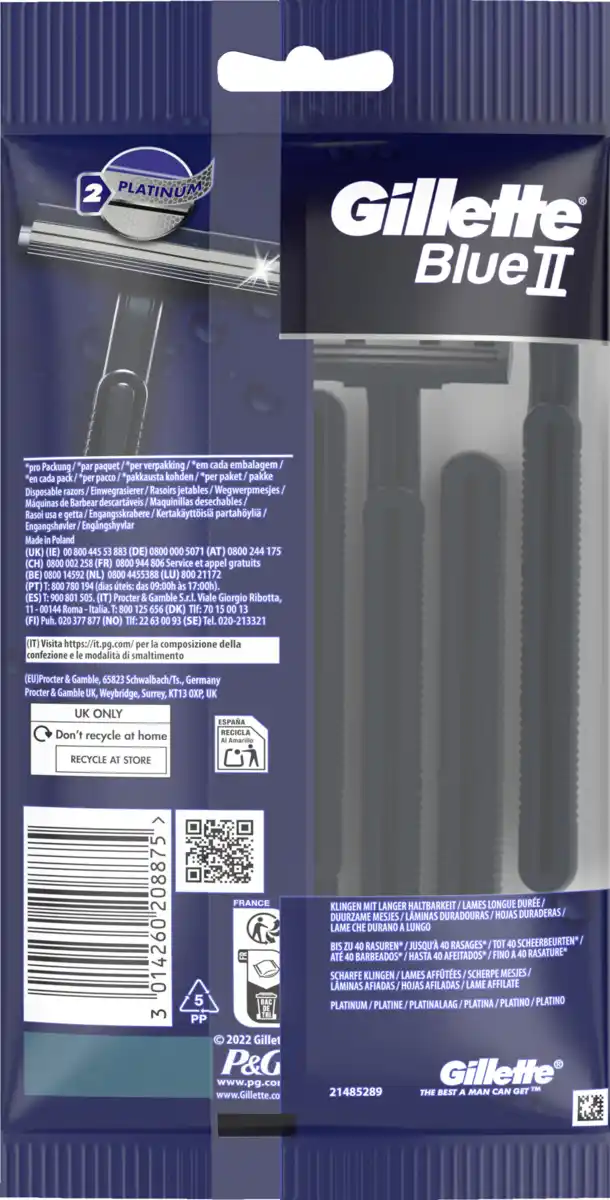 Bild 2 von Gillette BLUE II Einwegrasierer