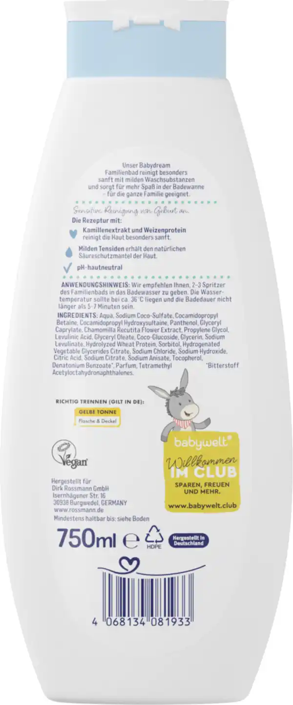 Bild 2 von Babydream sensitiv Familien Bad