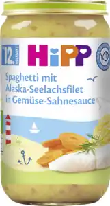 HiPP Spaghetti mit Alaska-Seelachsfilet in Gemüse-Sahnesauce