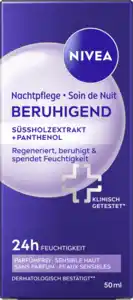 NIVEA Nachtpflege Beruhigend Süssholzextrakt + Panthenol