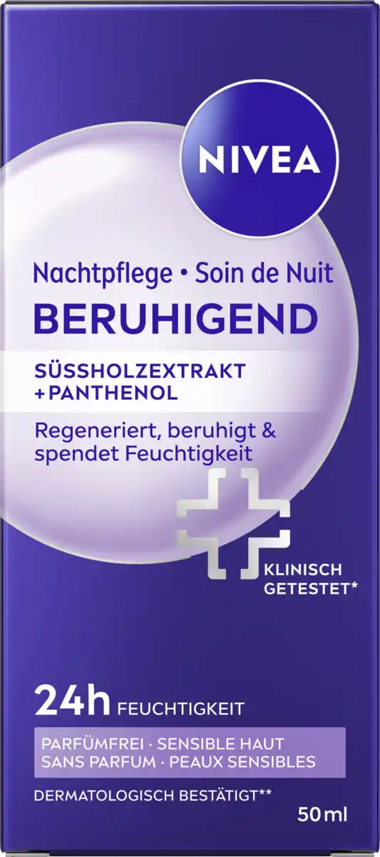 Bild 1 von NIVEA Nachtpflege Beruhigend Süssholzextrakt + Panthenol