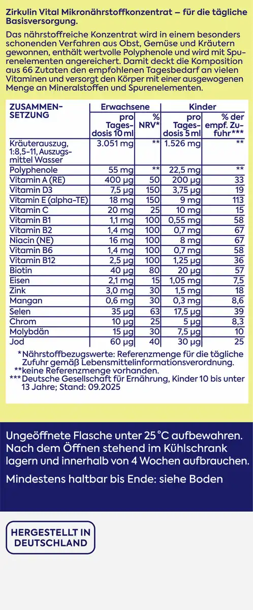 Bild 4 von Zirkulin Vital Mikronährstoffkonzentrat