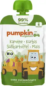 Pumpkin Organics Bio Quetschie Karotte, Kürbis, Süßkartoffel & Mais