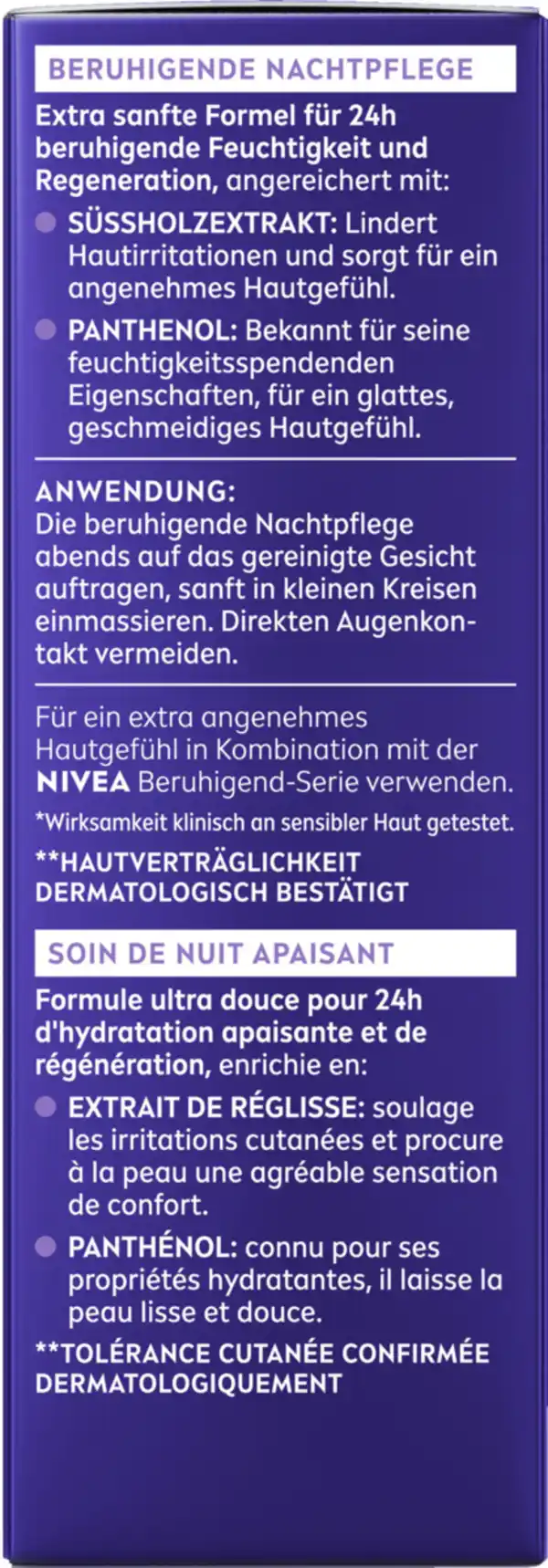 Bild 3 von NIVEA Nachtpflege Beruhigend Süssholzextrakt + Panthenol