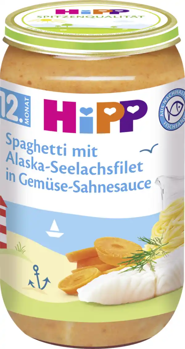 Bild 2 von HiPP Spaghetti mit Alaska-Seelachsfilet in Gemüse-Sahnesauce