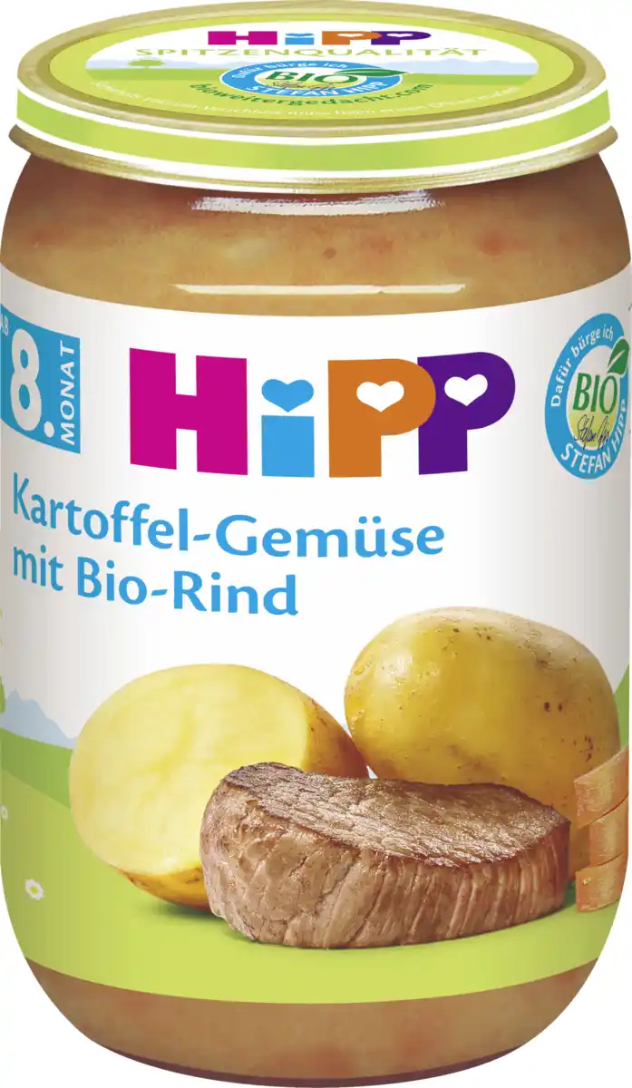 Bild 2 von HiPP Bio Menü Kartoffel-Gemüse mit Bio-Rind