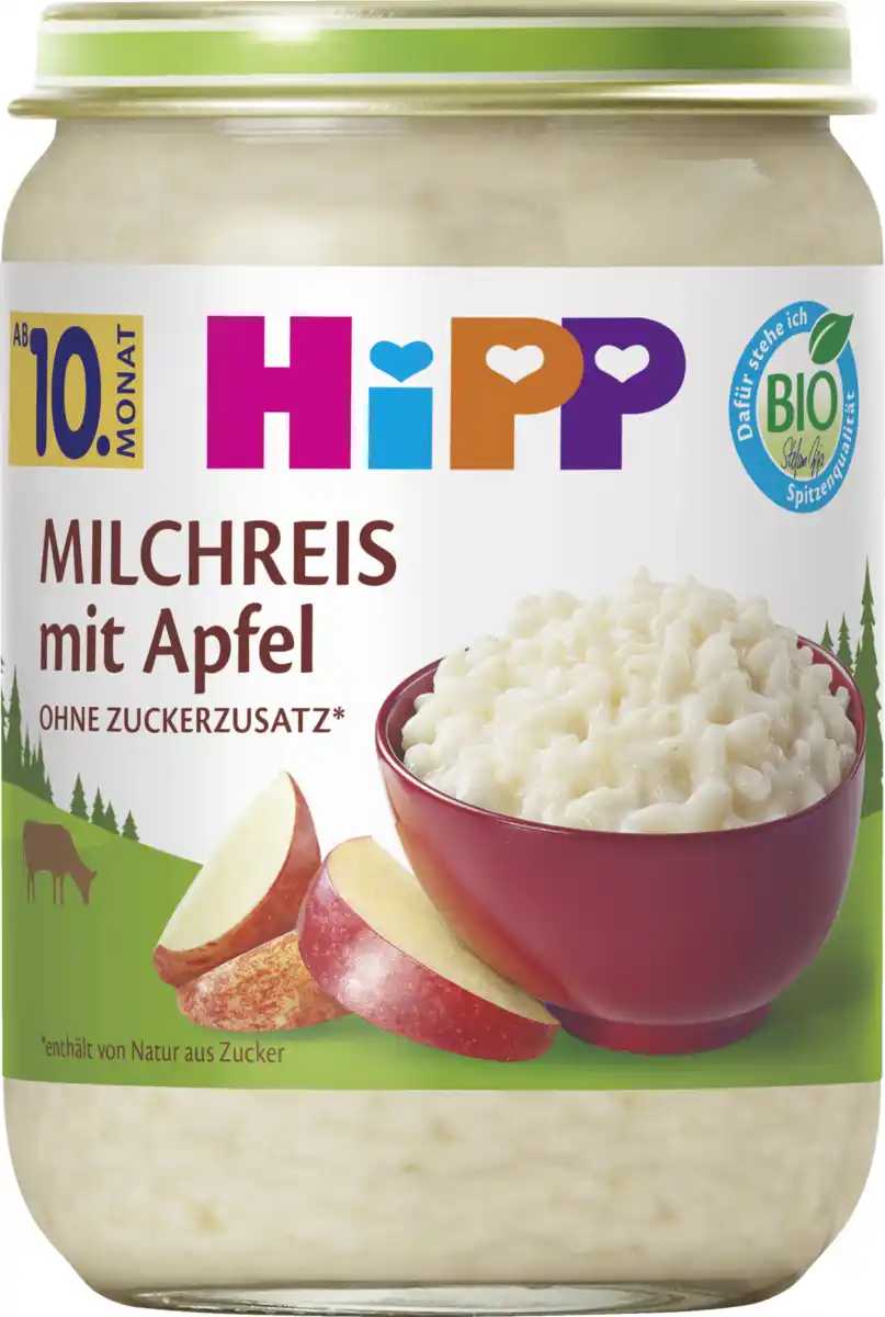 Bild 1 von HiPP Bio Milchreis mit Apfel ab 10. Monat