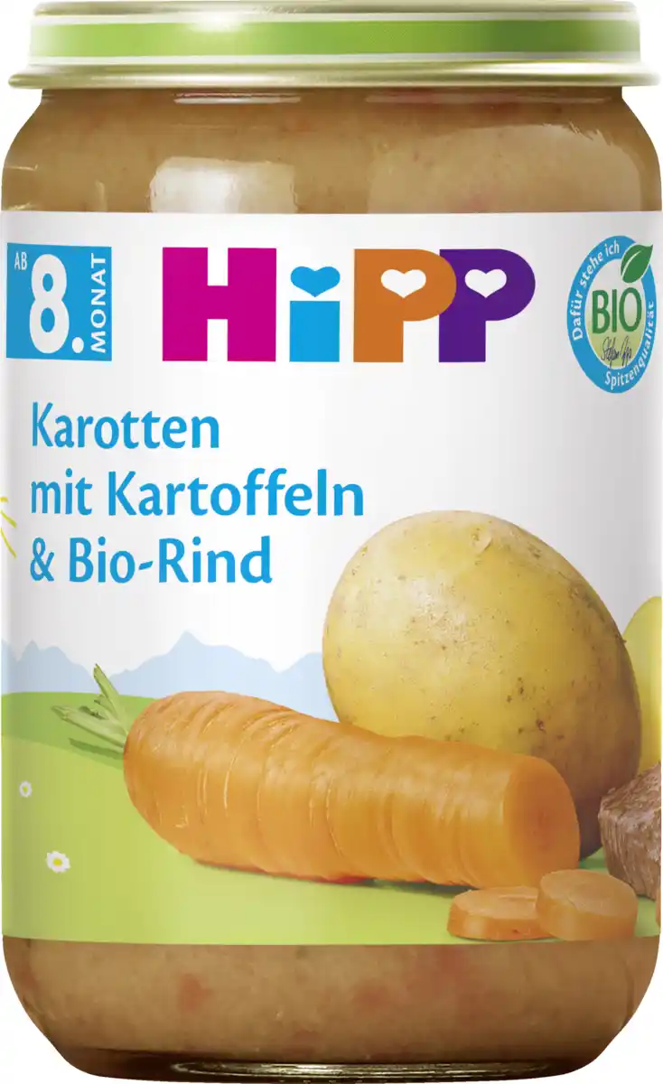 Bild 1 von HiPP Bio Menü Kartoffel-Gemüse mit Bio-Rind