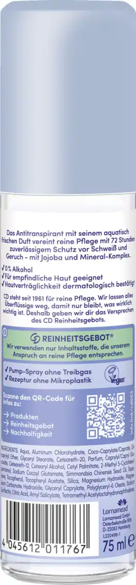 Bild 2 von CD Deo Zerstäuber Aqua Essence