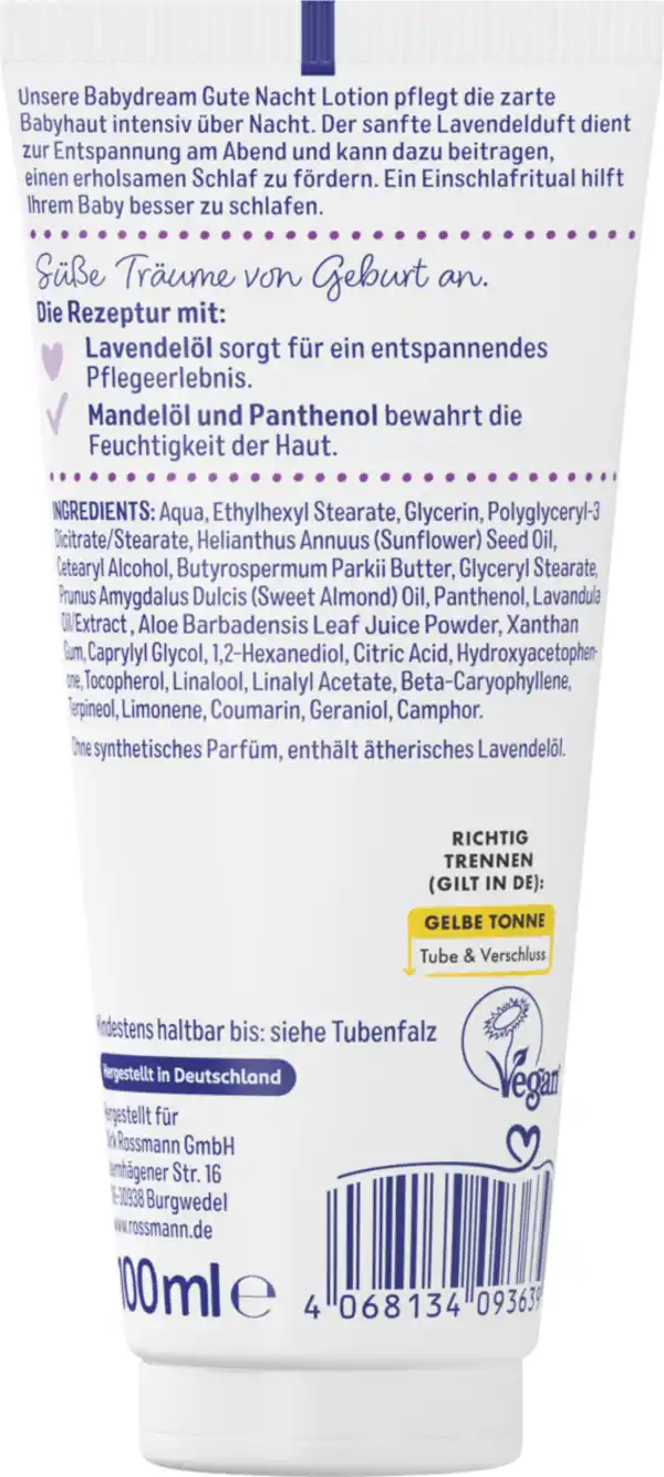 Bild 2 von Babydream Süße Träume Gute Nacht Lotion