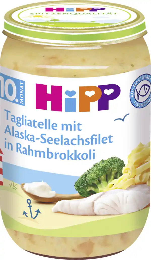 Bild 2 von HiPP Tagliatelle mit Alaska-Seelachsfilet in Rahmbrokkoli