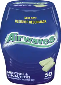 Wrigley`s Airwaves Menthol & Eucalyptus, zuckerfreier Kaugummi