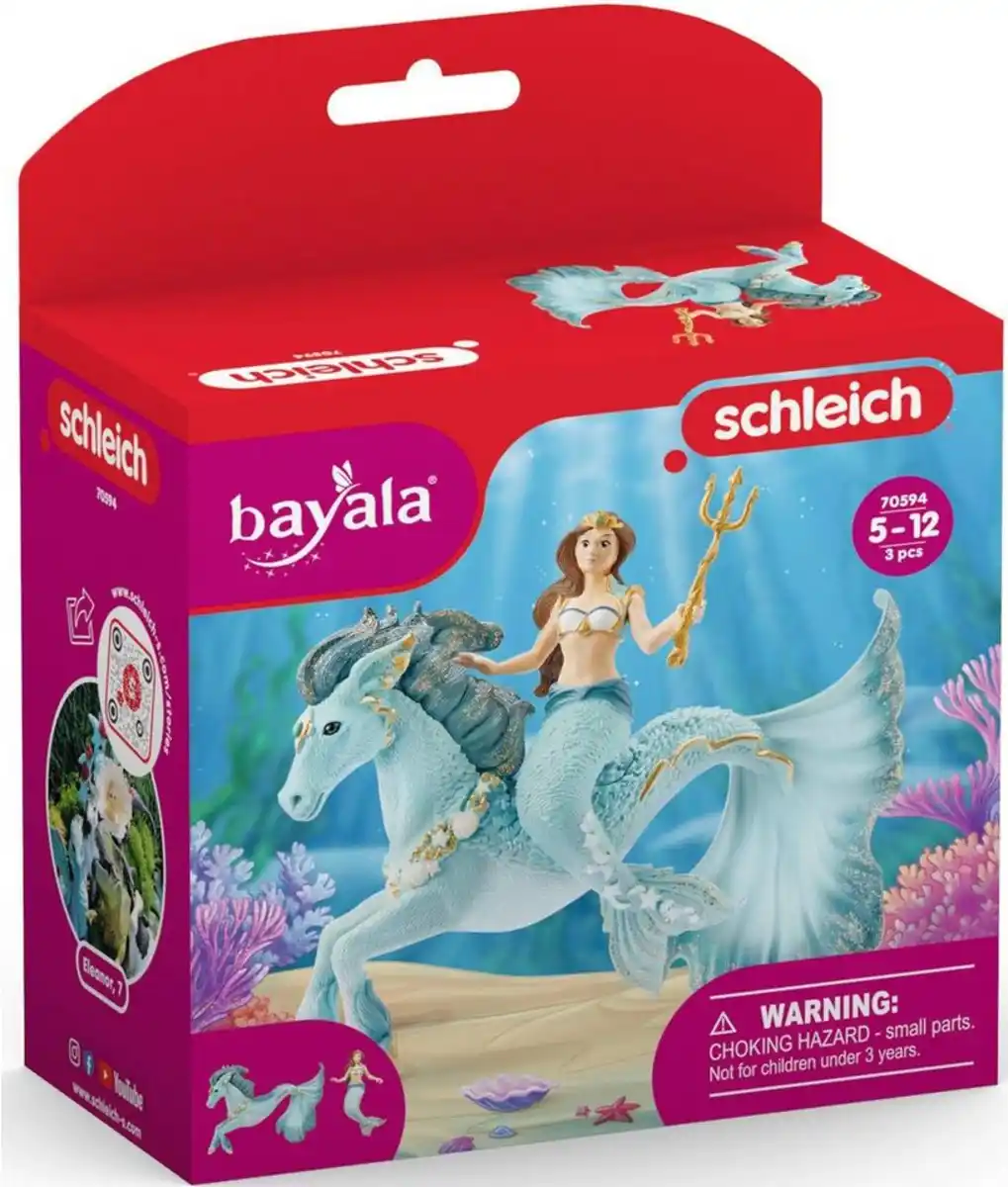 Bild 1 von Schleich® Spielfigur BAYALA®, Meerjungfrau-Eyela auf Unterwasserpferd (70594)