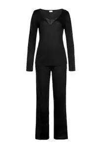 LASCANA Pyjama (2 tlg., 1 Stück) mit Details aus Spitze