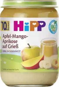 HiPP Bio Apfel-Mango-Aprikose auf Grieß