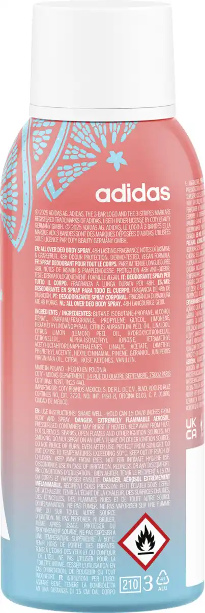 Bild 2 von adidas Vibes Happy Feels All Over Deo Bodyspray