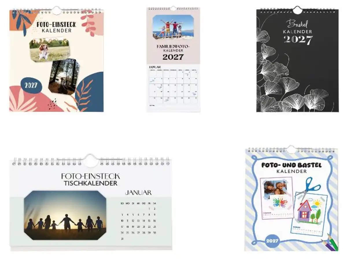 Bild 3 von CRELANDO® Foto-Einsteckkalender / Foto- und Bastelkalender / Bastelkalender / Foto-Familienplaner / Foto-Einsteck Tischkalender,  21 x
