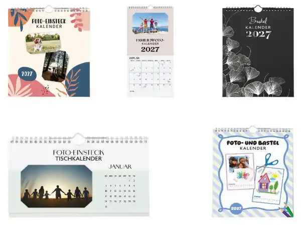 Bild 3 von CRELANDO® Foto-Einsteckkalender / Foto- und Bastelkalender / Bastelkalender / Foto-Familienplaner / Foto-Einsteck Tischkalender,  21 x